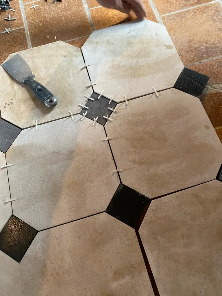 Entrée - Pose de carrelage - Pendant